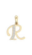 Gold Alphabet R charm